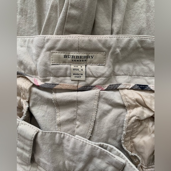 Burberry beige capri pants size 6 - Picture 6 of 8